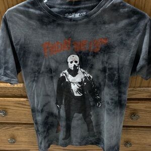 Friday the 13th Tie-Dye Graphic Tee - Black